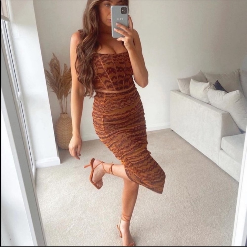 ZARA TULL MIDI SKIRT